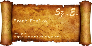 Szerb Etelka névjegykártya