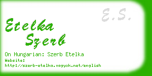 etelka szerb business card